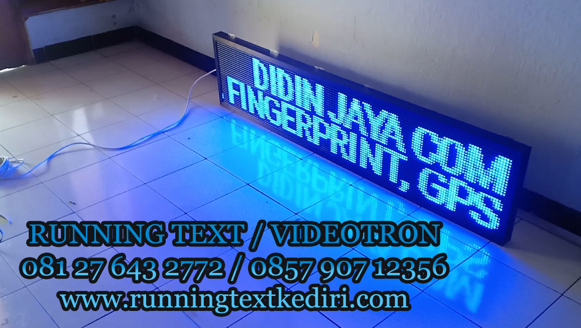 Running text warna biru untuk desa Sugihwaras Prambon Nganjuk dengan kualitas terbaik sehingga memberikan kenyamanan dan ketenangan untuk running text yang anda miliki.